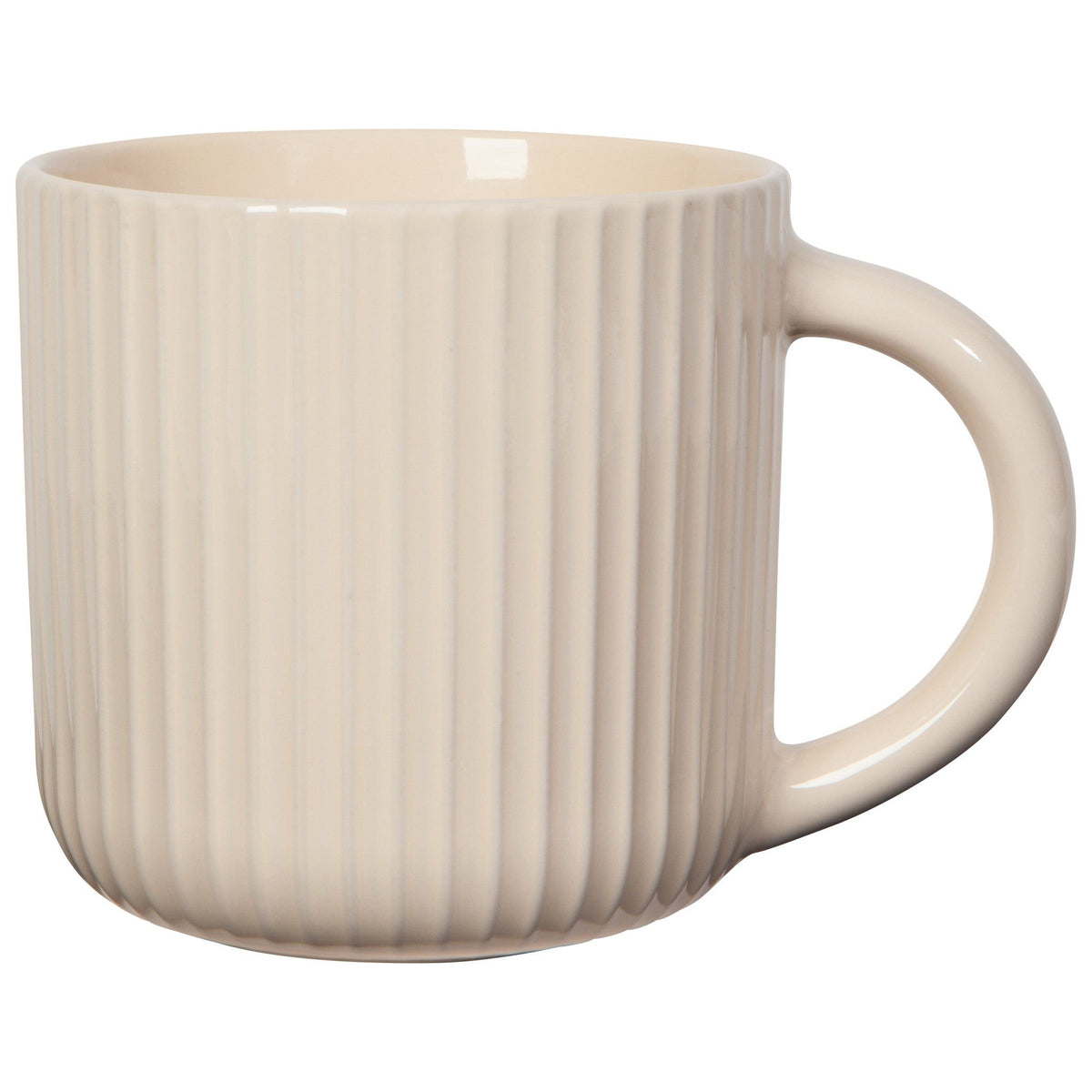 Danica Fluted Mug Ecru 22oz - iQ living