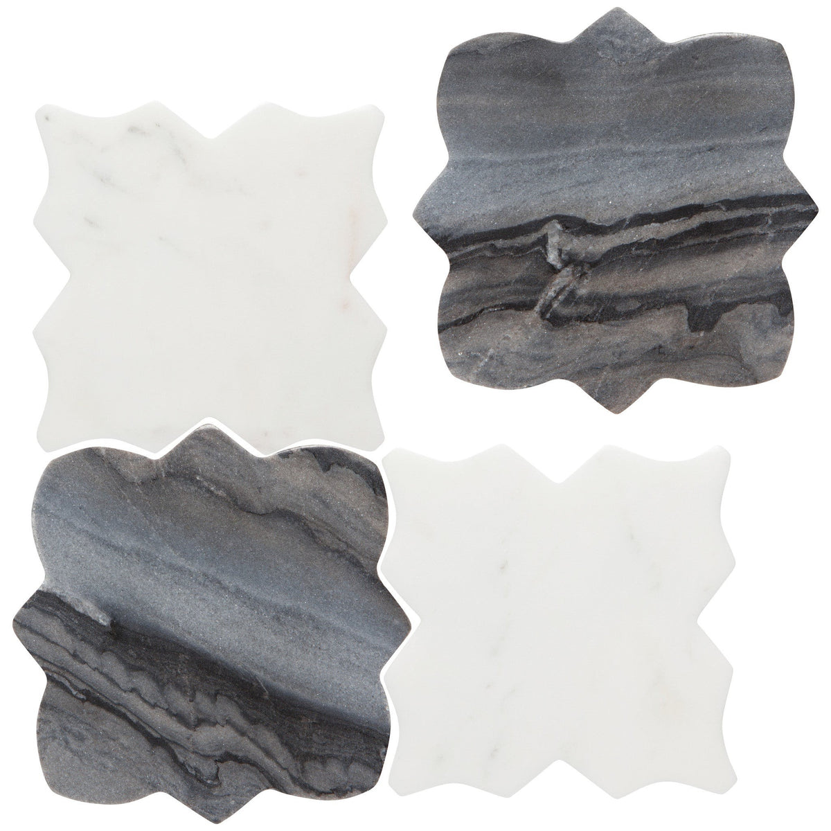 Danica Marble Tesselate Coaster Set Of 4