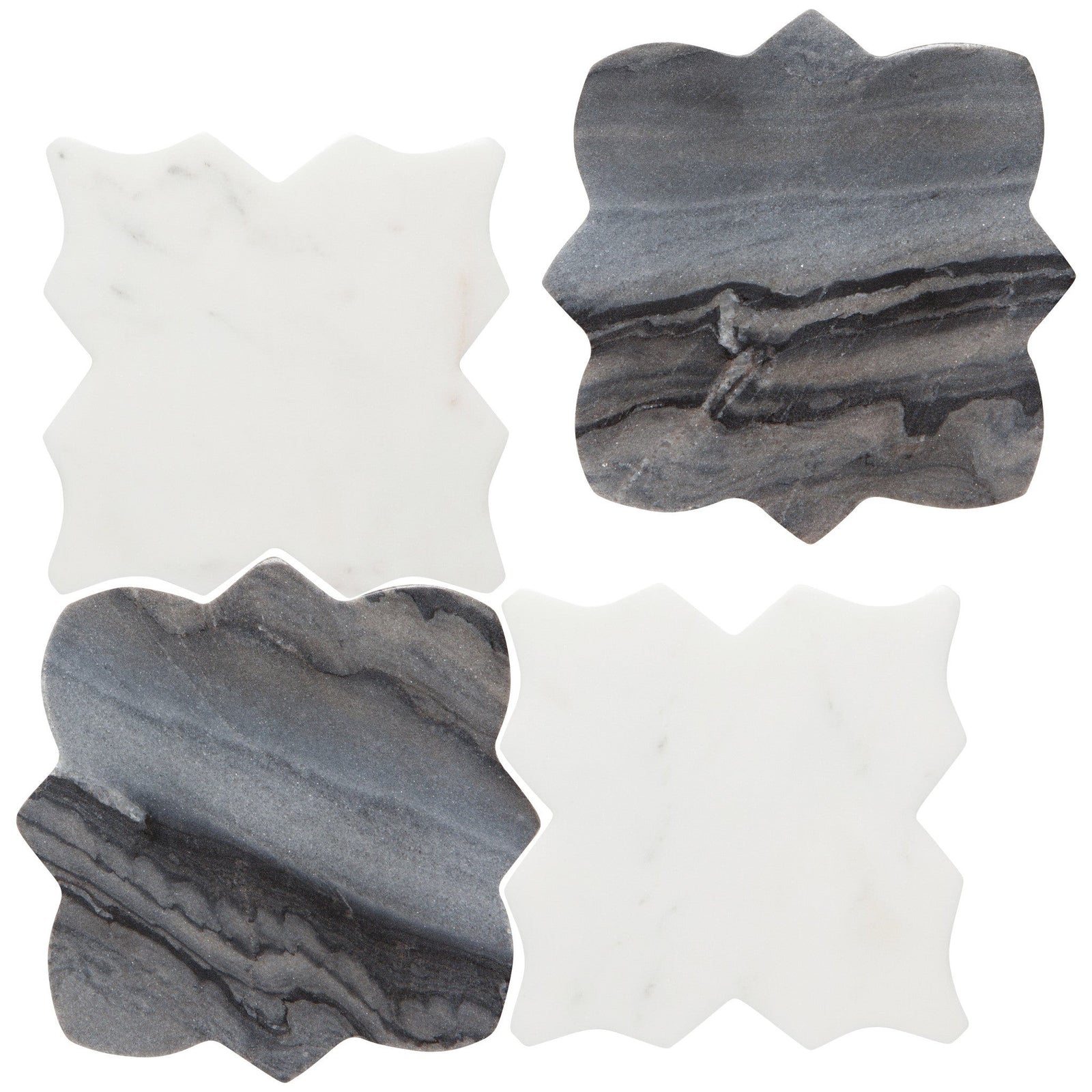 Danica Marble Tesselate Coaster Set Of 4