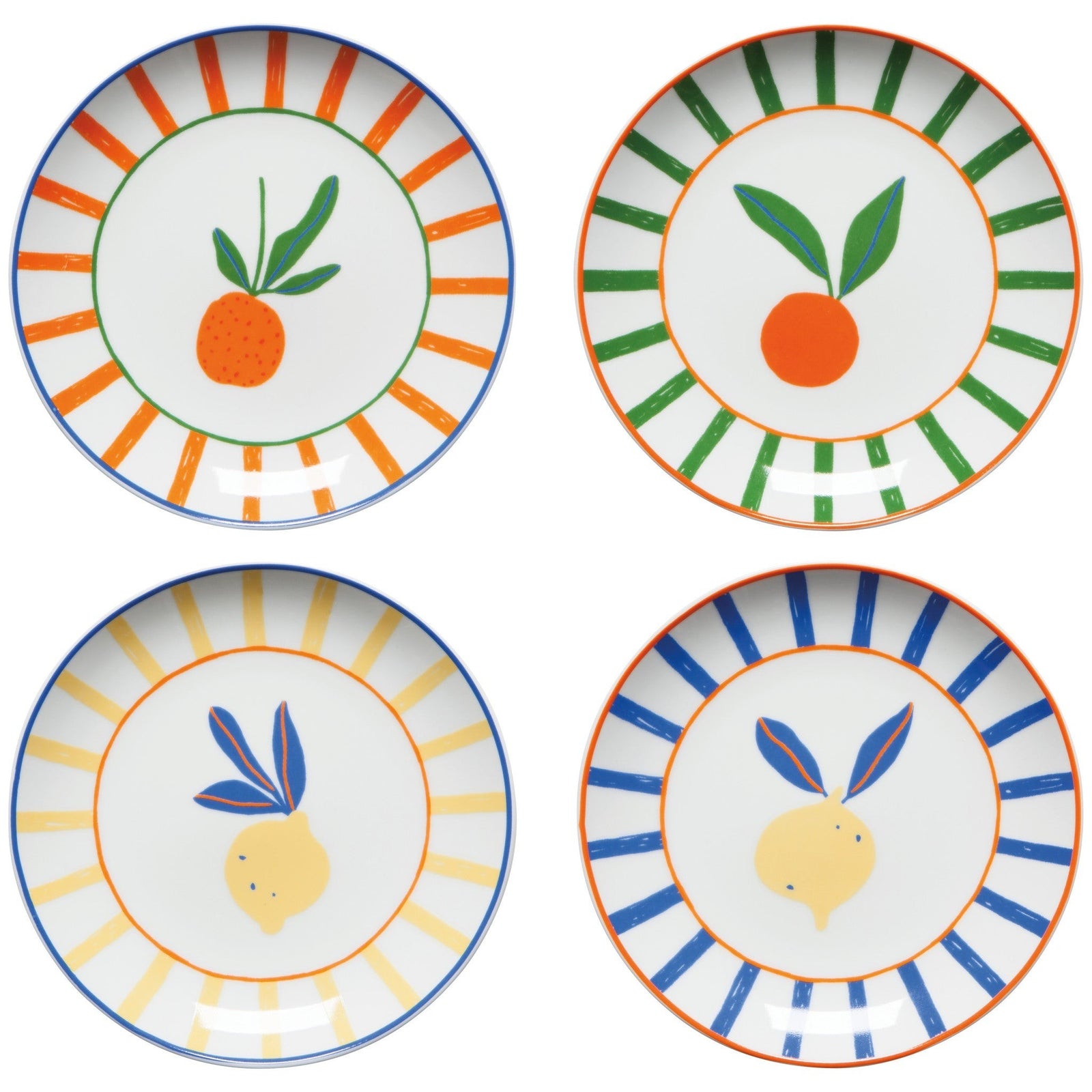 Danica Appetizer Plate Citrus Burst Set Of 4