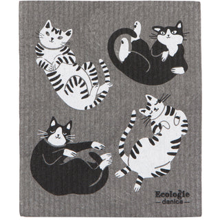 Now Designs Swedish Dish Cloth Meow & Furever Cat