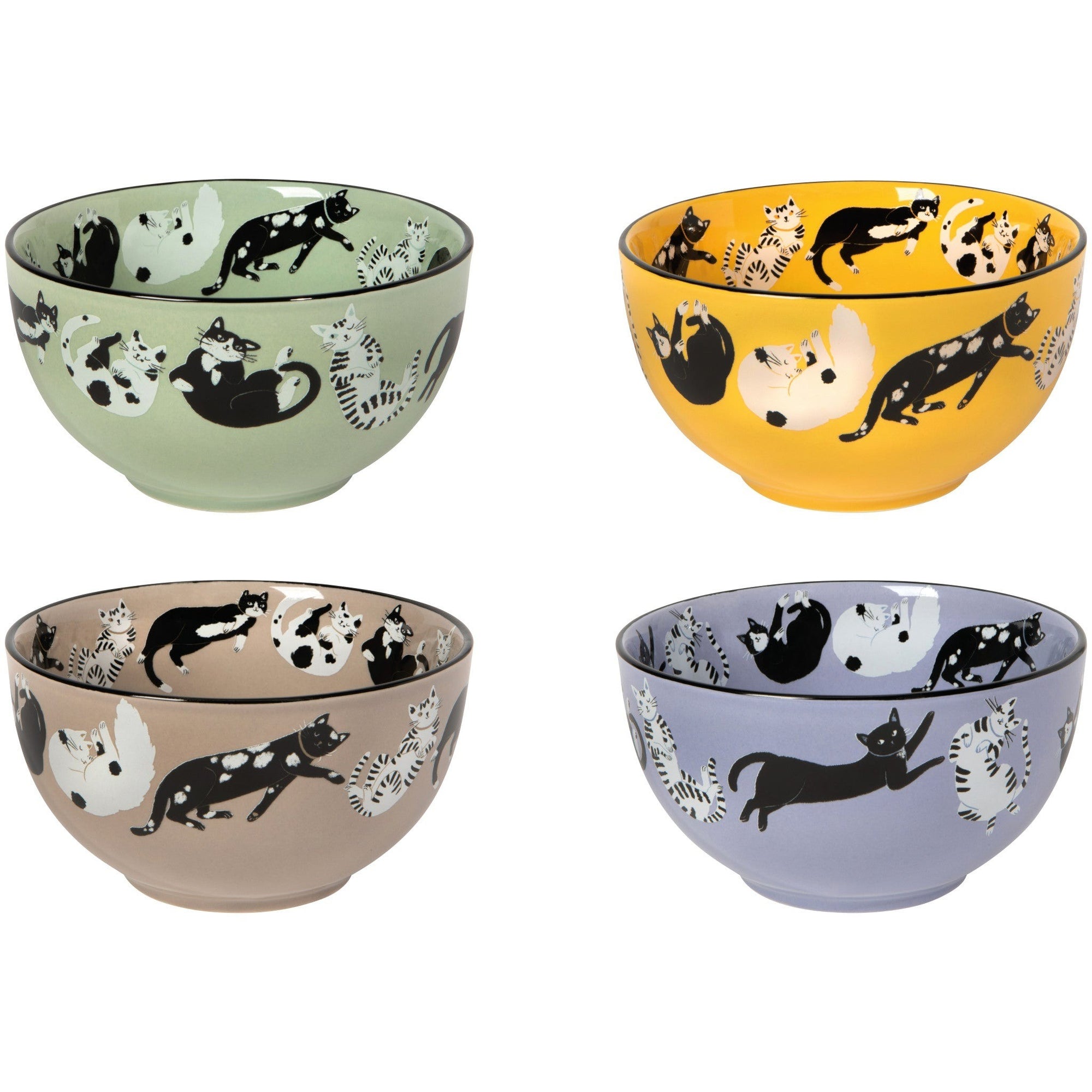 Danica Pinch & Dip Bowls Set Of 4 Meow & Furever Cats