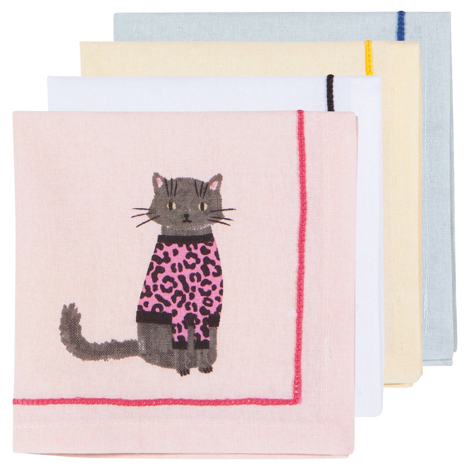 Danica Cocktail Napkin Feline Fine Set Of 4