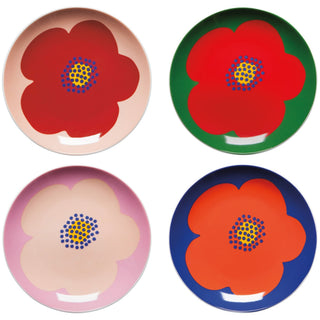 Danica Appetizer Plate Poppy Set Of 4