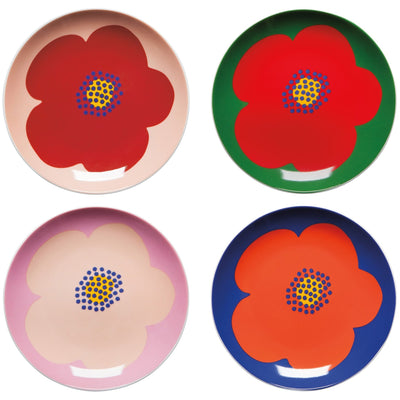 Danica Appetizer Plate Poppy Set Of 4