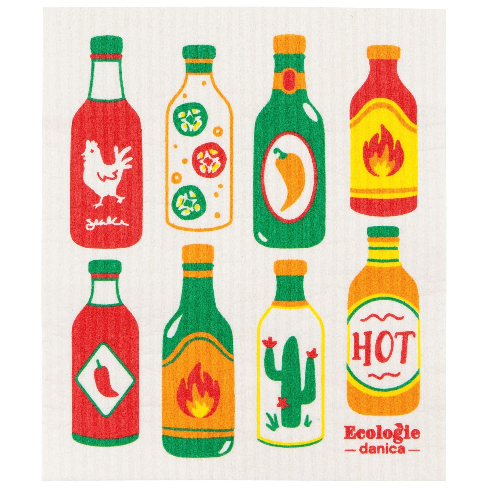 Now Designs Swedish Dish Cloth Hot Sauce