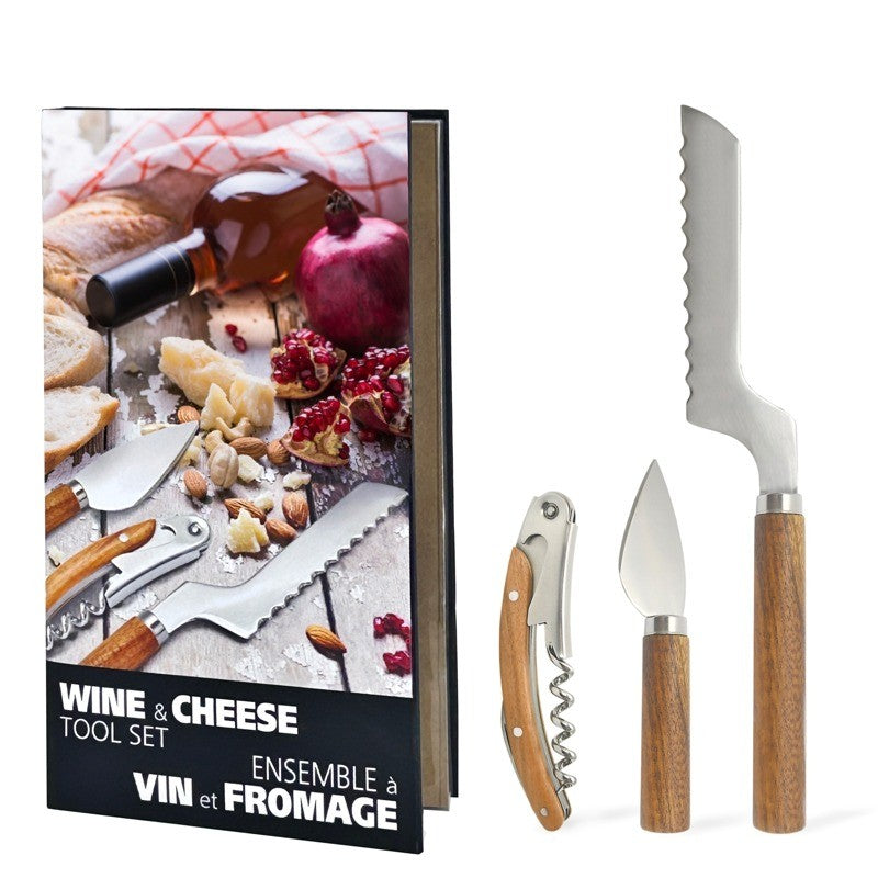 Natural Living Wine &amp; Cheese Tool 3-Piece Set