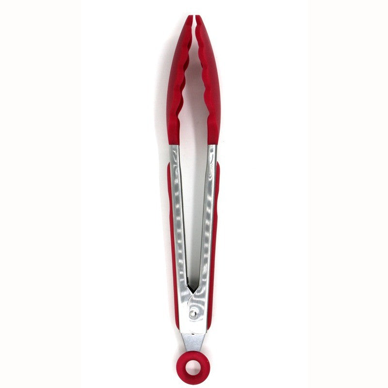 Danesco Red Silicone Locking Tongs
