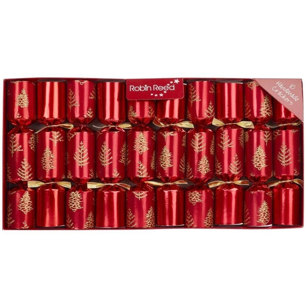 Robin Reed Christmas Crackers 10 Pack 8.5" - Tree Flakes