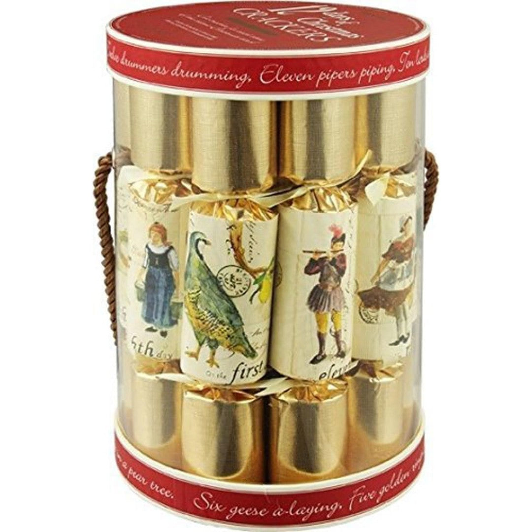 Robin Reed Christmas Crackers 12 Pack 10" - 12 Days Of Christmas
