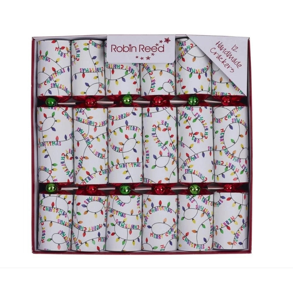 Robin Reed Christmas Crackers 12 Pack 10" - Party Lights