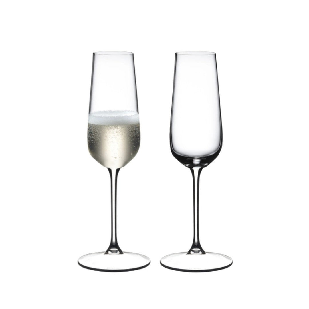Riedel Grape Champagne Flute Glass Set Of 2
