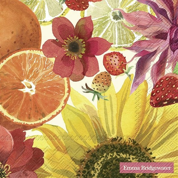 IHR Luncheon Napkin 20 Pack Fruits & Flowers