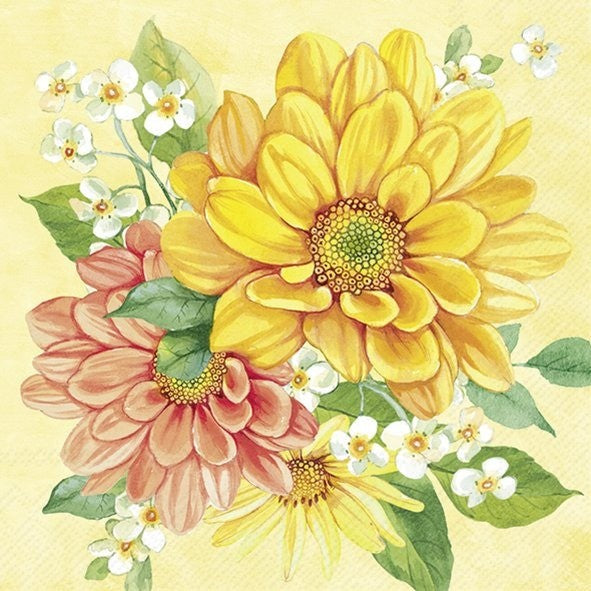 IHR Cocktail Napkin 20 Pack Hello Sunshine Yellow