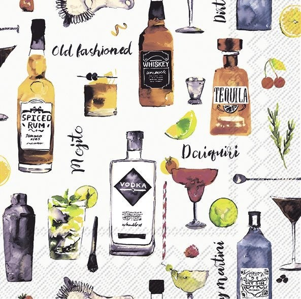 IHR Cocktail Napkin 20 Pack Cocktails For Him