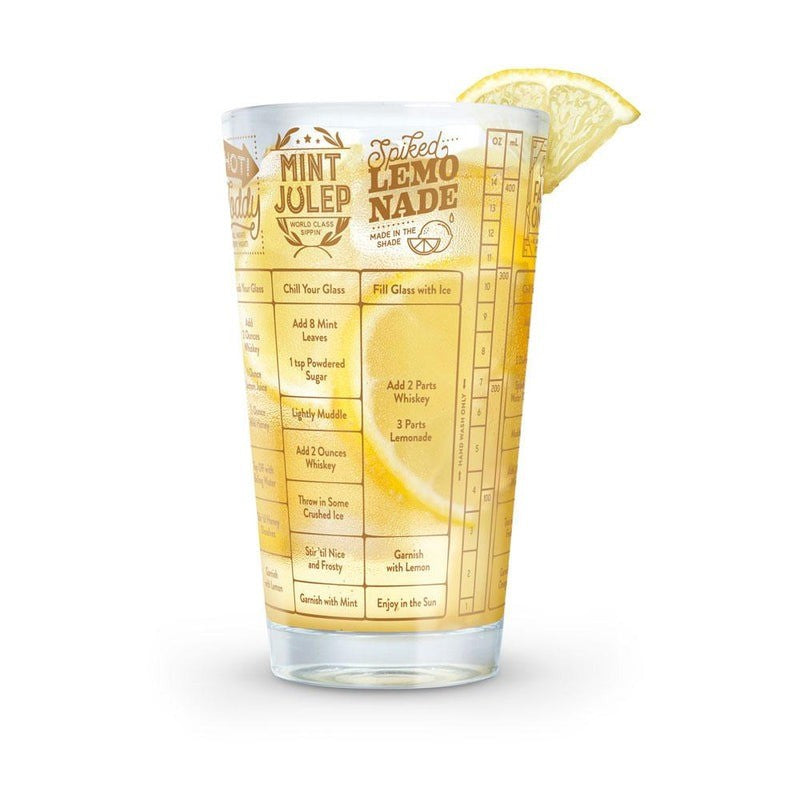 Fred Good Measure 16oz Cocktail Recipe Glass - Whisky