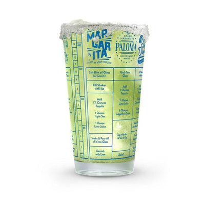 Fred Good Measure 16oz Cocktail Recipe Glass - Tequila