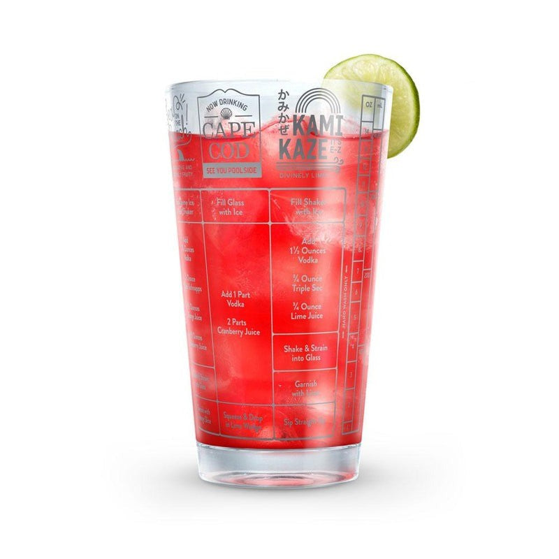 Fred Good Measure 16oz Cocktail Recipe Glass - Vodka