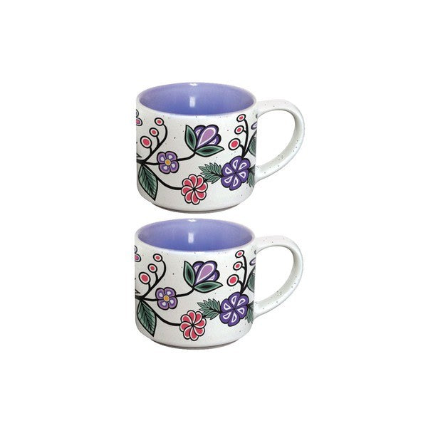 Native Northwest 3oz Espresso Mug Set Of 2 Ojibwe Florals
