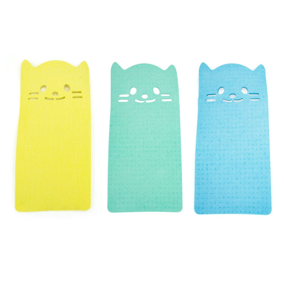 Kikkerland Cats Cleaning Cloth Set Of 3