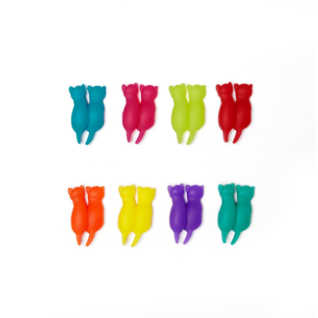 Kikkerland Rainbow Cat Drink Markers Set Of 8