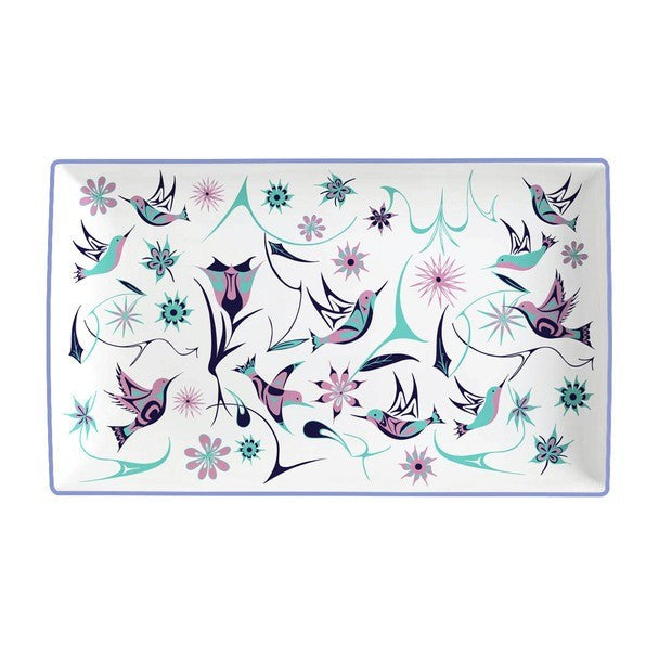 Native Northwest Hummingbird Rectangular Platter