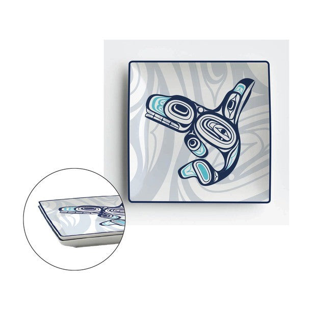 Native Northwest Whale Appetizer Plate Set Of 2
