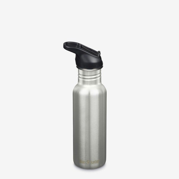 Klean Kanteen Classic Bottle 18oz - Flip Seal Sport Cap & Straw