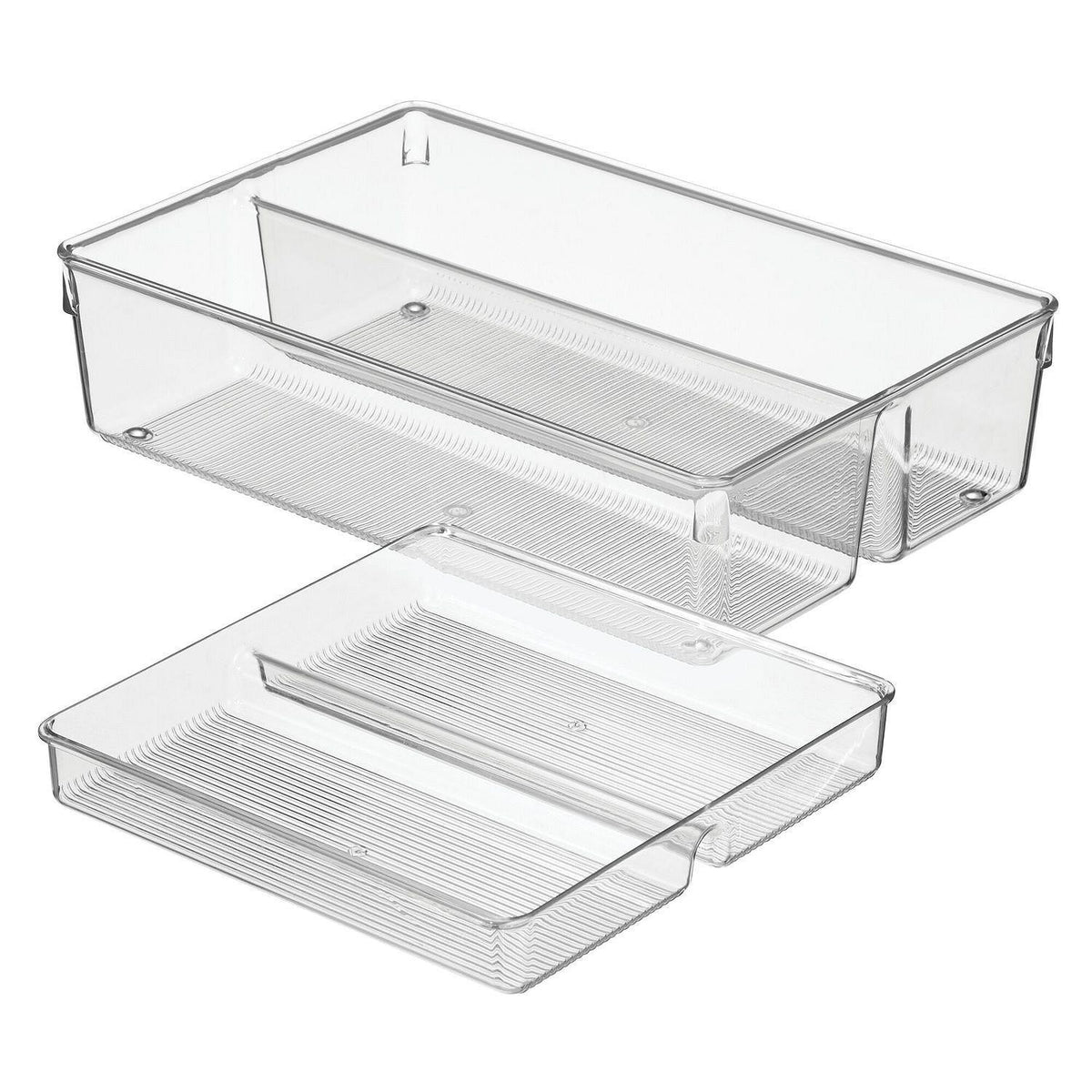 iDesign Linus 2-Piece Drawer Organizer Set