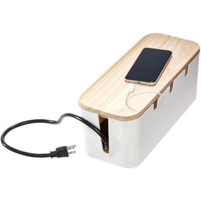 iDesign EcoWood Cable Organizer Bin