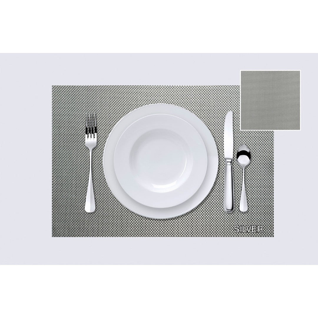 Tate Placemat 17" x 12" Silver