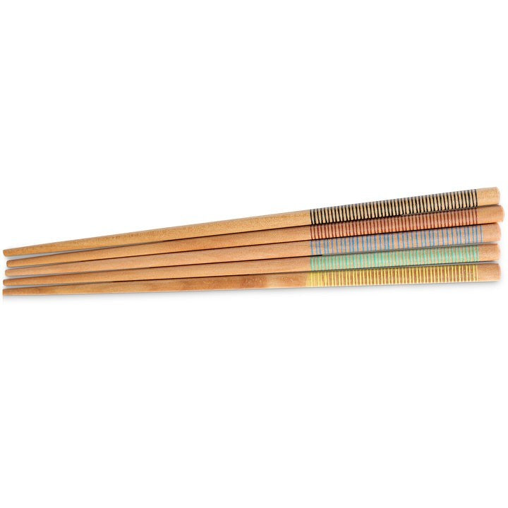 RSVP Dipped Striped Chopsticks Set Of 5