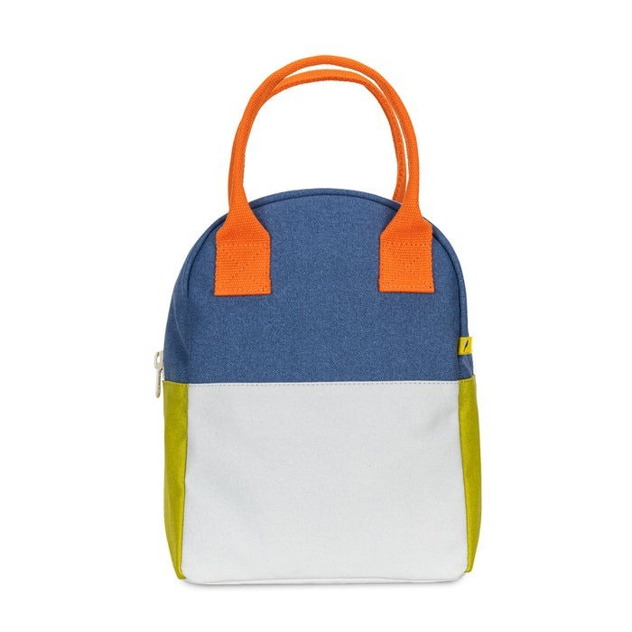 Fluf Zipper Lunch Bag - Citrus Sky