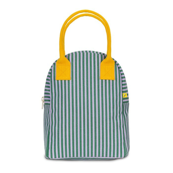Fluf Zipper Lunch Bag - Candy Stripe Grass