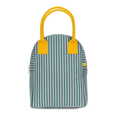 Fluf Zipper Lunch Bag - Candy Stripe Grass