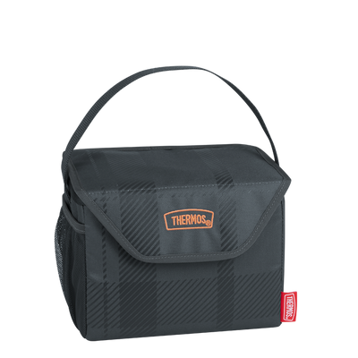 Thermos Charcoal Plaid 6-Can Insulated Cooler