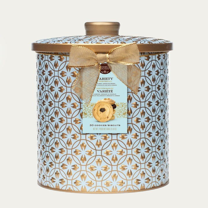 Mary Macleod's Shortbread Embossed Cookie Jar Tin - 30 Pack Assorted
