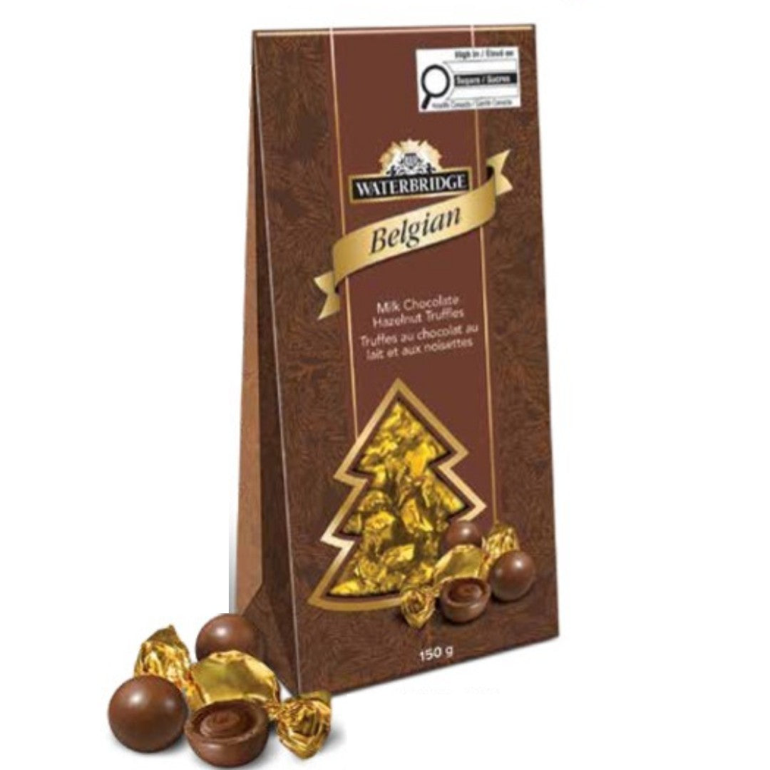 Waterbridge Christmas Milk Chocolate Hazelnut Truffles 150g