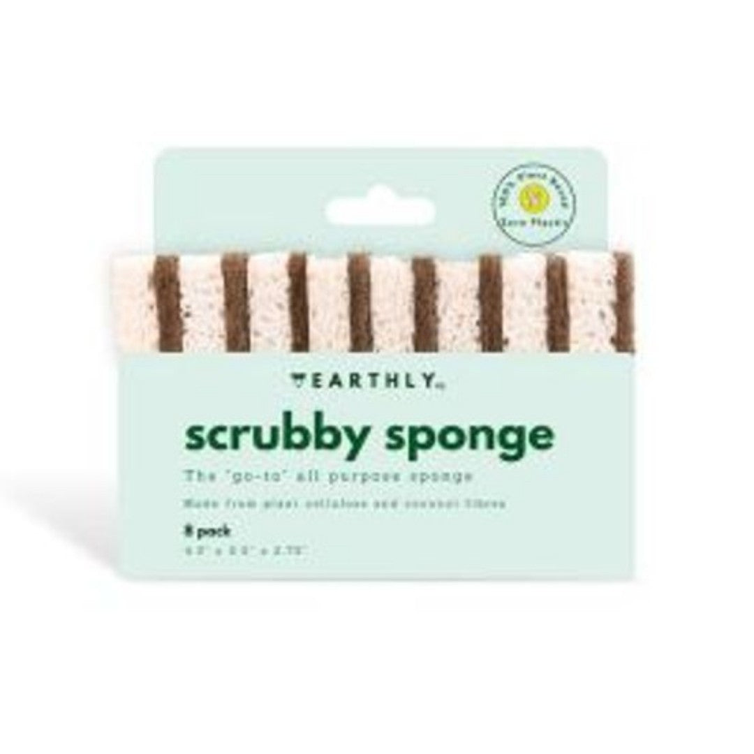 Earthly Plant-Based Scrubby Sponges Pack Of 8