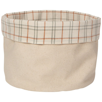 Now Designs Plaid Canvas Bread Basket