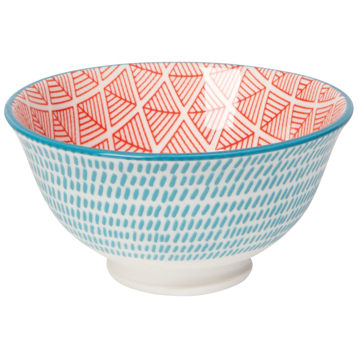 Now Designs 3.5" Condiment Bowl Blue &amp; Red Dash