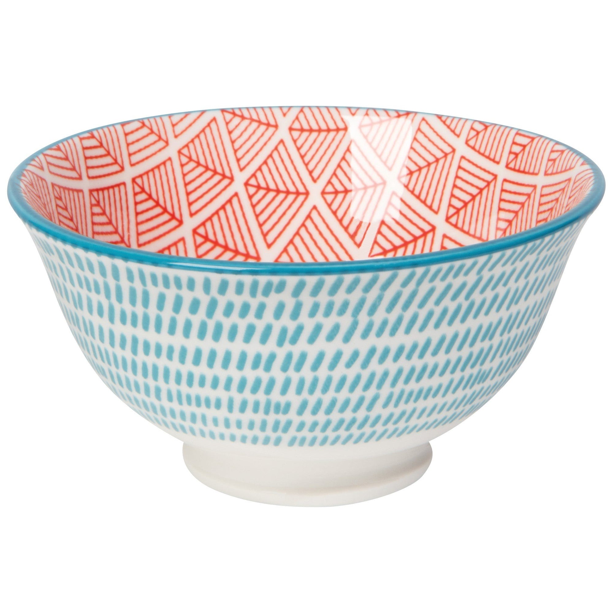 Now Designs 3.5" Condiment Bowl Blue & Red Dash