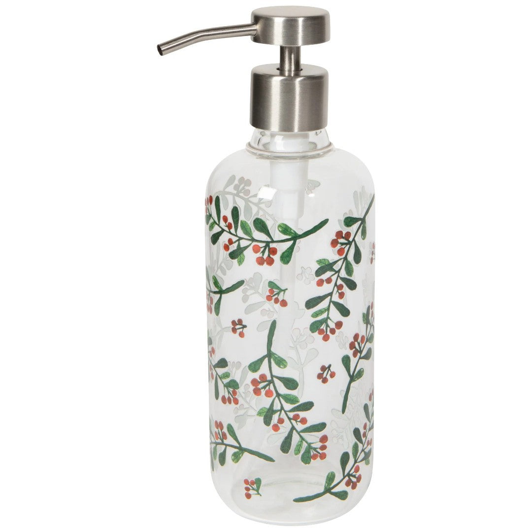 Now Designs Glass Soap Pump Winterberry Christmas