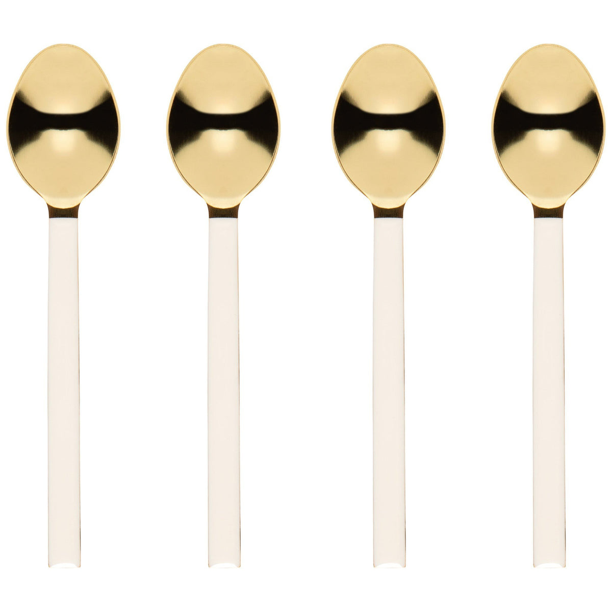 Danica Ivory &amp; Gold Dessert Spoons Set Of 4