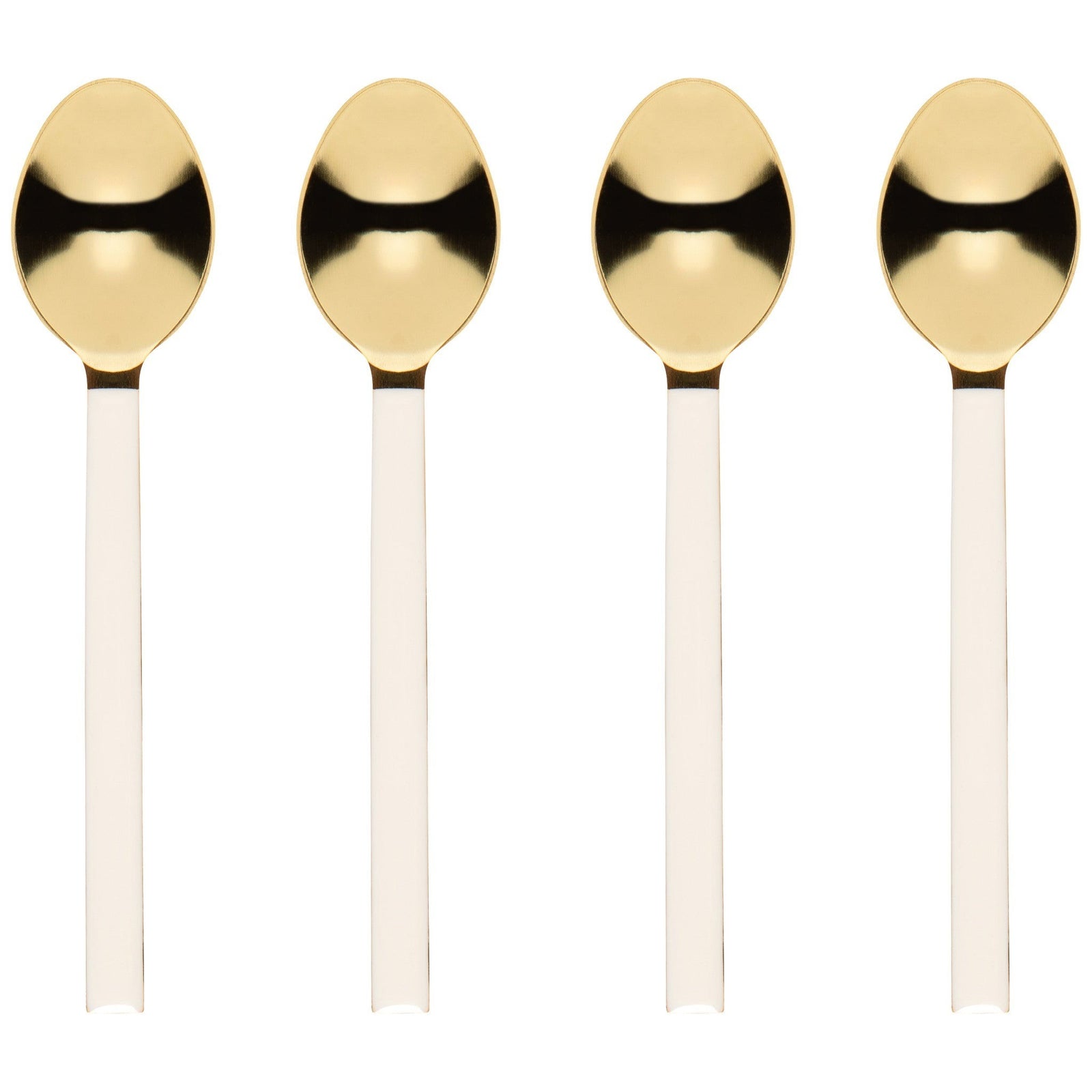 Danica Ivory & Gold Dessert Spoons Set Of 4