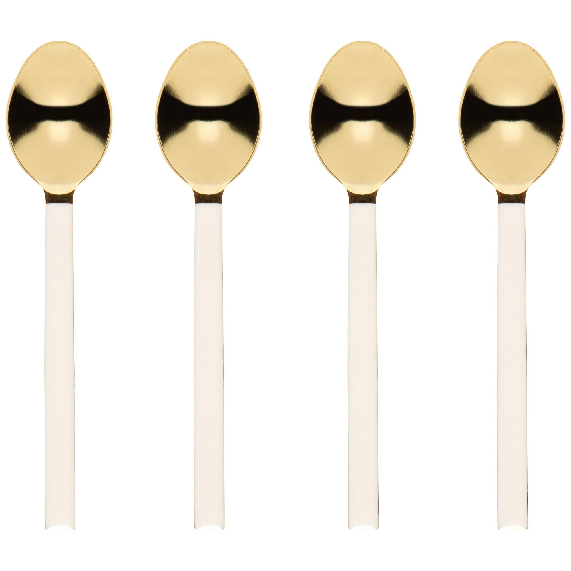 Danica Ivory & Gold Dessert Spoons Set Of 4
