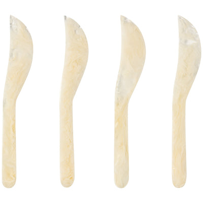 Danica Ivory & Gold Spreaders Set Of 4