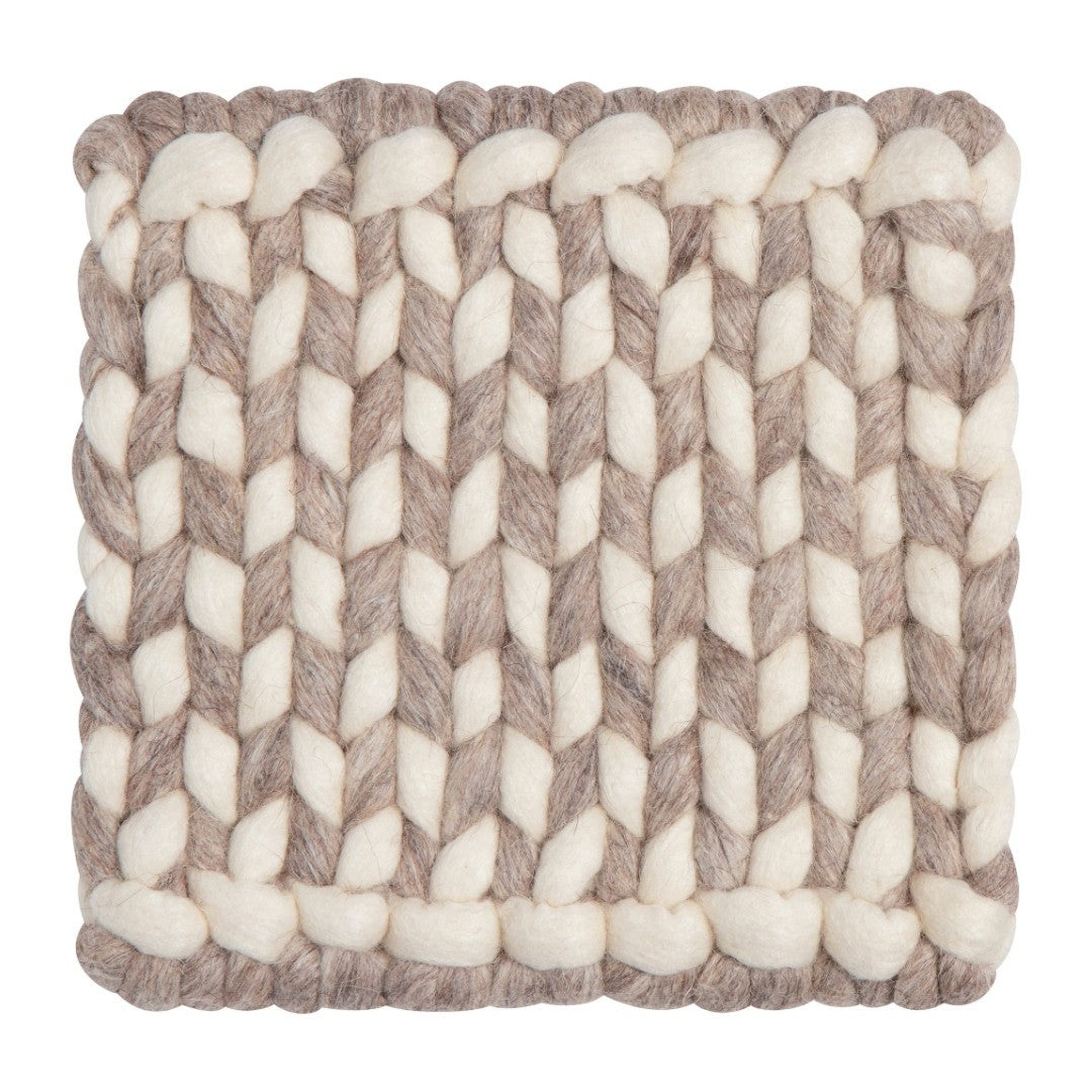 Danica Braid Felt Wool Trivet Flint