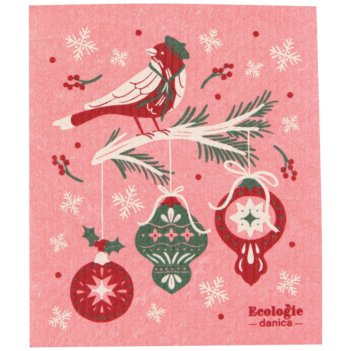 Now Designs Christmas Swedish Dish Cloth Season's Tweetings