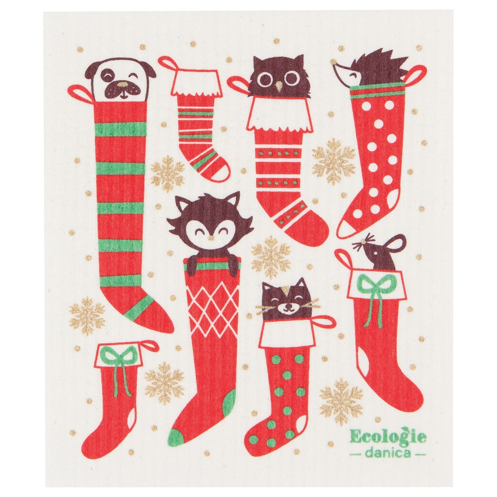 Now Designs Swedish Dish Cloth Christmas Stockings